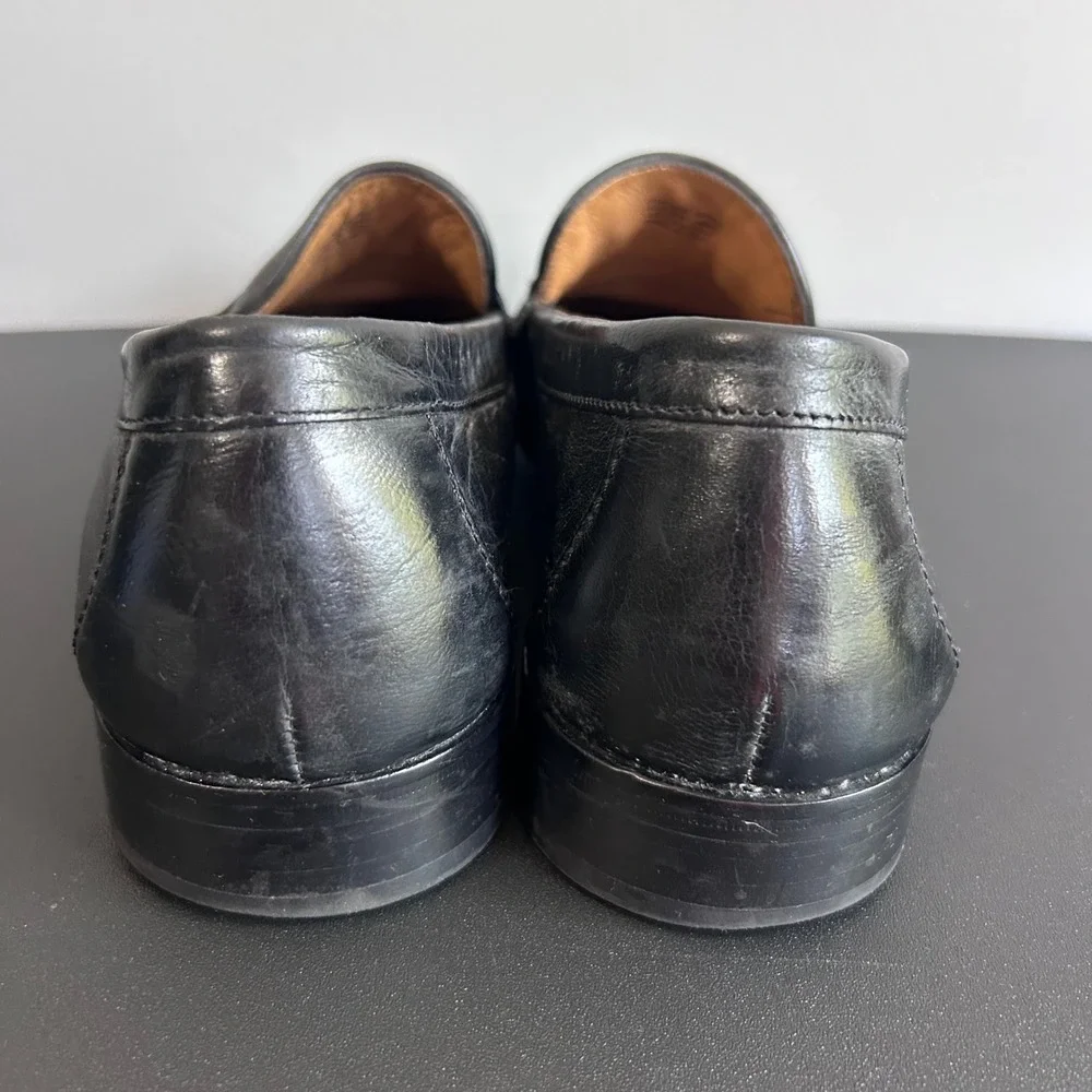Florsheim Mens Black Pebbled Leather Penny Loafers 12120-001 Size 10.5 D
